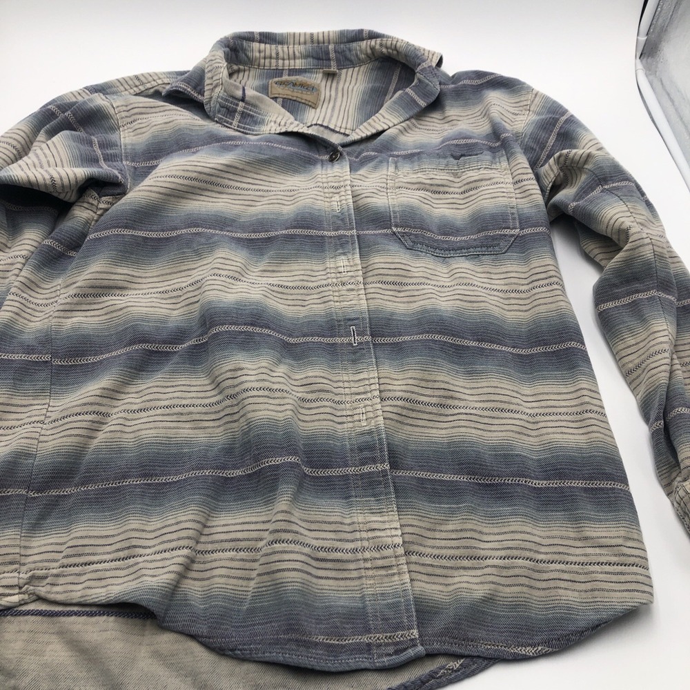 Gramici Womens Western Jacket Southwestern Design Blue Gray Large Thick Warm‎